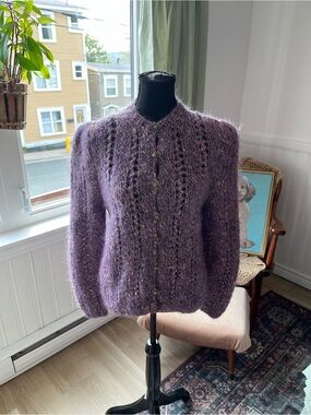 Women’s Vintage Nat Kaplan Couture knit sweater cardigan S